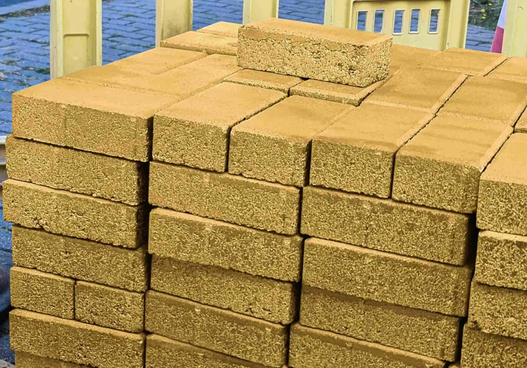 bricks on the street floor painted with gold paint to simulate that they are gold ingots.