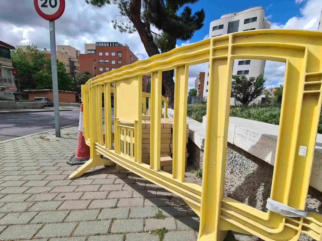 bricks on the street floor painted with gold paint to simulate that they are gold ingots.