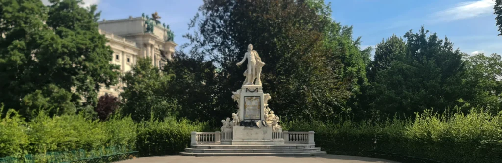 Statue of Mozart located in Vienna, Austria